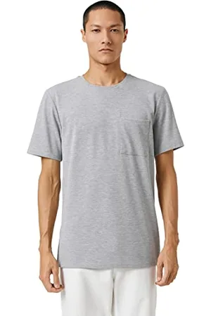 Koton Maglietta Basic con Scollo Rotondo e Tasca dettagliata T-Shirt, (031), XL Uomo