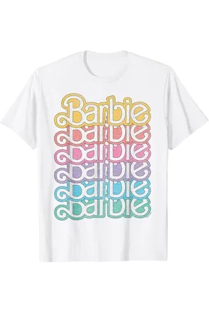 Barbie Logo arcobaleno pastello impilato Maglietta