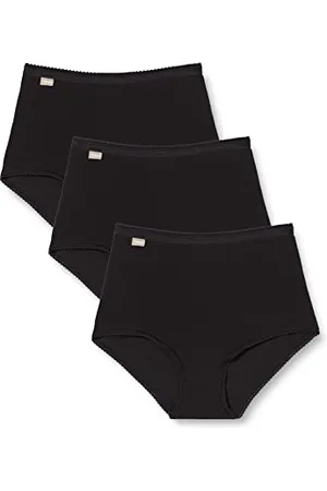 Playtex Slip Cotone Elasticizzato Donna x3, (Black), M