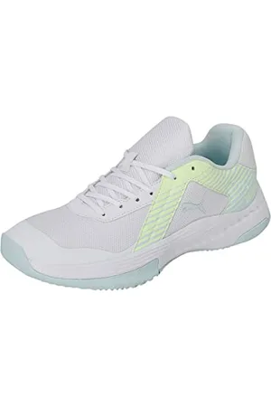 PUMA Varion Hallensportschuhe, Scarpe Sportive Indoor Unisex-Adulto, White-Nitro Blue-Fizzy Light, 36 EU