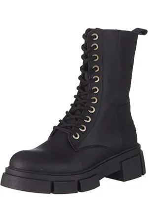 Shabbies Amsterdam Amsterdam Shs1256-Stivale in Pelle rized con Lacci in Gomma, Stivale alla Caviglia Donna, , 38 EU