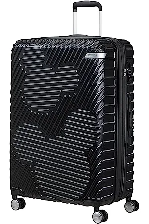 American Tourister Mickey Clouds, Spinner L, valigetta espandibile, 76 cm, 94/104 L, (Mickey True Black), (Mickey True Black), L (76 cm - 94/104 L), Bagagli per bambini