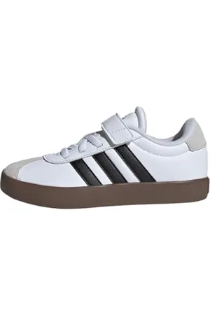 adidas VL Court 3.0 Hook And Loop Shoes Kids, Scarpe, Cloud White/Core Black/Grey One, 29 EU