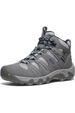 Keen Headout Mid Impermeabile, Scarpe da Trekking Donna, Steel Grey Blue Heaven, 38.5 EU