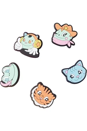 Crocs Shoe Charm 5-Pack | Personalize with Jibbitz for, Ciondolo per Scarpe Unisex, Kawaii Cartoons, Taglia Unica