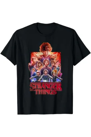 Stranger Things Group Poster Maglietta