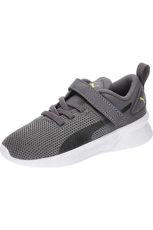 PUMA Flyer Runner V Inf, Scarpe da Ginnastica Unisex-Bambini, Dark Coal Black-Lime Smash, 21 EU