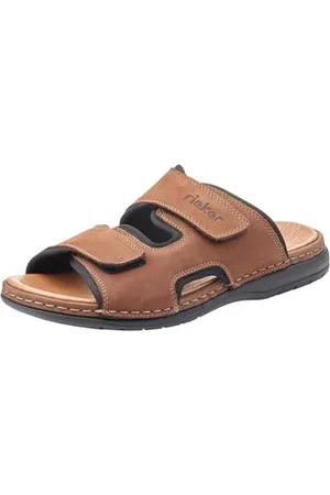 Rieker 25559, Ciabatte Uomo, Braun (Marrone/Schwarz / 25), 42 EU