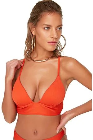 Trendyol Top Bikini in Maglia Triangolo Donna Costumi da Bagno, , 0
