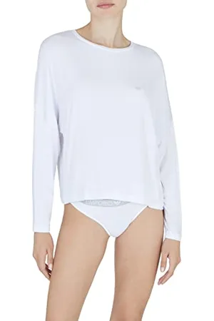 Emporio Armani Maglietta da Donna Fluid Viscose T-Shirt, , S