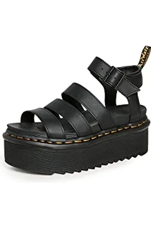 Dr. Martens 3 Strap Sandal, Donna, Black, 39 EU