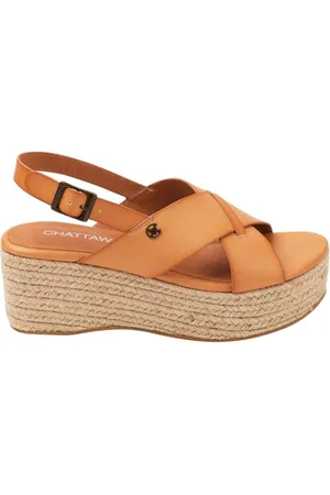 Chattawak 11martialcamelbeige40, Sandali con Tacco Donna, , 40 EU