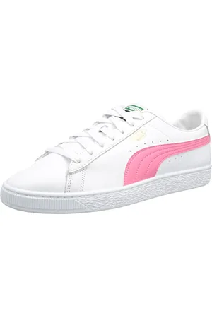 PUMA Basket Classic XXI, Scarpe da Ginnastica Uomo, White/Sunset Pink, 39 EU