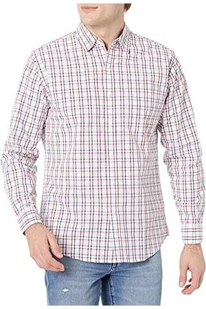 Amazon Camicia Casual in Popeline a Maniche Lunghe vestibilità Regular Uomo, , XXL