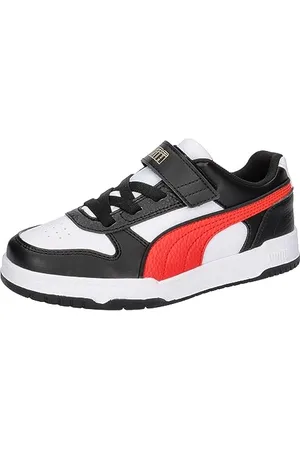 PUMA RBD Game Low AC PS, Scarpe da Ginnastica, White-for all Time Red Black Gold, 32 EU