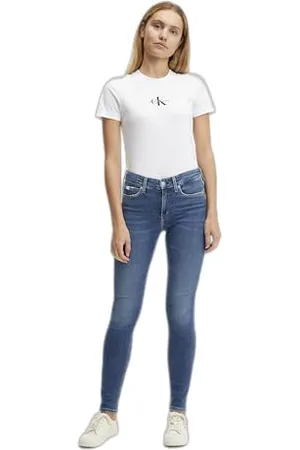 Calvin Klein Jeans Mid Rise Skinny J20J221581 Pantaloni, ( Dark), 27W / 32L Donna