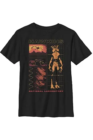Stranger Things Hawkins Lab-Maglietta a Maniche Corte T-Shirt, , Taglia Unica Unisex-Bambini e Ragazzi