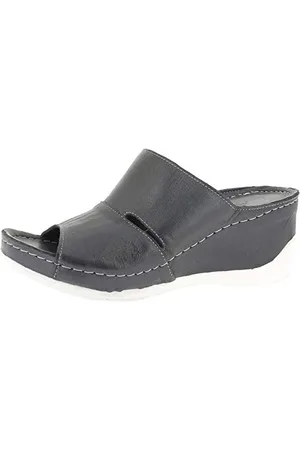 Andrea Conti 27811, Sandali con Zeppa Donna, Blu (D.Blau 017), 41 EU