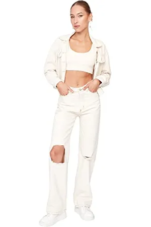 Trendyol Jeans Donna Vita Alta Anni 90 Gamba Larga, , 68