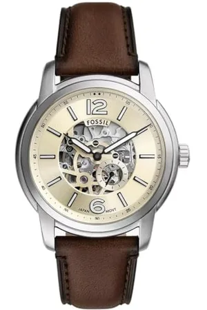 Fossil Heritage Orologio da Uomo, Movimento automatico con Cinturino in acciaio inossidabile o in pelle