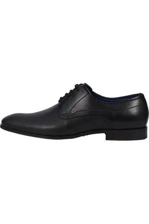 Bugatti Uomo Scarpa bassa business in pelle, derby con tomaia traforata, , 48 EU