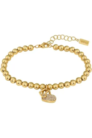 HUGO BOSS Jewelry Braccialetto di Perline da Donna Collezione BEADS in con un Charm a Forma di Cuore - 1580287