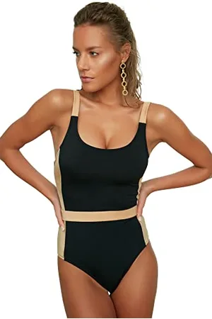 Trendyol Costume da Bagno a Blocchi di Colore Intero, , 0 Donna