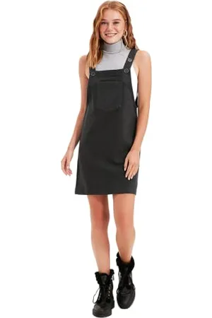 Trendyol Woman Young Mini Jile Square Collar Woven Dress Vestito, , 42 Donna