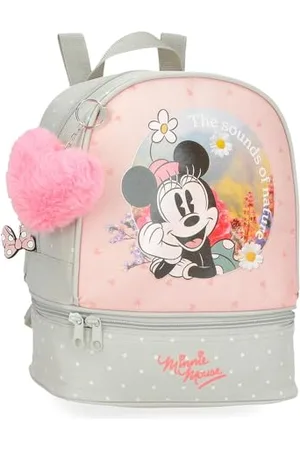 Disney Joumma Bags Minnie Wild Nature zaini per bambini, varie dimensioni, zaino da passeggio, realizzato in poliestere, include pompon decorativo., , Zaino portamerienda