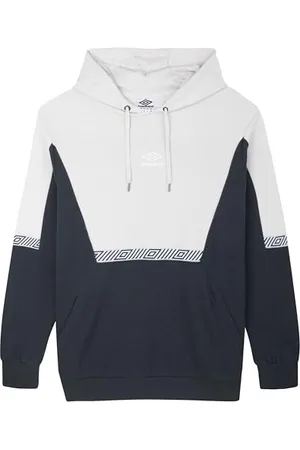 Umbro Cappuccio Sportivo Stile Club Felpa, Nimbus Cloud/Colleigate Blue, L Uomo