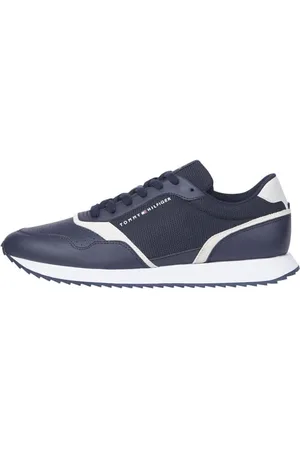 Tommy Hilfiger Uomo Sneakers da Runner Seasonal Mix Profilo Basso, Blu (Desert Sky), 40