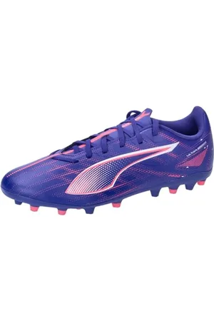 PUMA Ultra 5 Play MG, Soccer Shoe Unisex-Adulto, Lapis Lazuli White-Sunset Glow, 47 EU