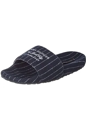 Tommy Hilfiger Ciabattine Uomo Warm Felt Hilfiger Pool Slide Pantofole, Blu (Desert Sky), 41 EU
