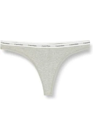 Calvin Klein Donna Perizoma Thong Intimo, (Grey Heather), S
