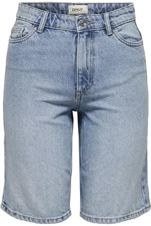 ONLY Onlsonny HW Pantaloncini DNM Larghi Nas843 Noos, Blu Denim Chiaro, S Donna