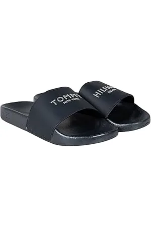 Tommy Hilfiger Scarpe da Mare Donna TH Glitter Pool Slide Ciabatte, Blu (Desert Sky), 42 EU