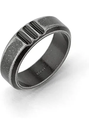 Fynch-Hatton FHJ-0008-R-64 Anello in acciaio inox, effetto anticato