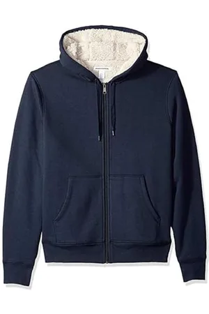 Amazon Giacca con Cappuccio a Cerniera Intera in Pile Foderata in Sherpa (Taglie Forti Disponibili) Donna, , S