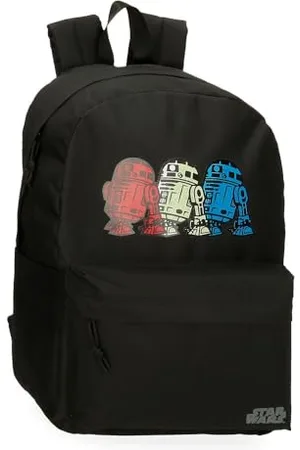 STAR WARS Joumma - Zaino Scuola 15,6" Nero 31,5 x 45 x 15 cm Poliestere 21,26L, Nero, Taglia unica, Zaino scuola adattabile a carrello