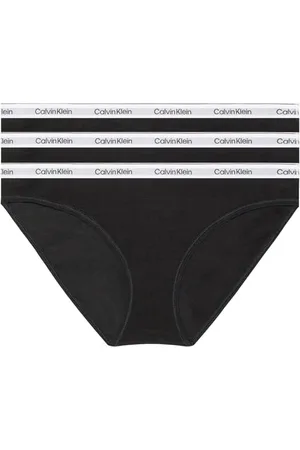 Calvin Klein 3 Pack Bikini (Low-rise) 000qd5207e, Mutandine bikini Donna, (Black/Black/Black other version), XL