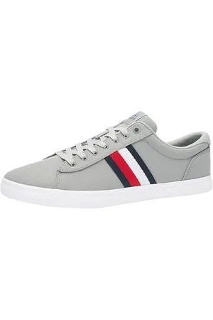 Tommy Hilfiger Sneakers Vulcanizzate Uomo Iconic Stripes Scarpe, Grigio (Antique Silver), 40