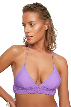 Trendyol Macreme-Bikini Triangolo Dettagliato Top, , 40 Donna
