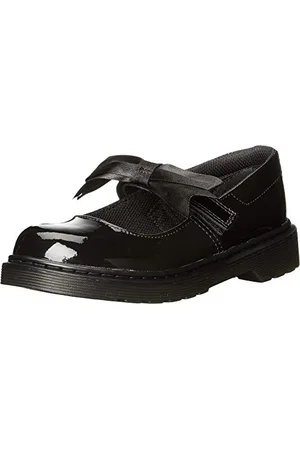 Dr. Martens Maccy II J, Mary Jane Bambina, Lamper 001-Vernice Nera, 32 EU
