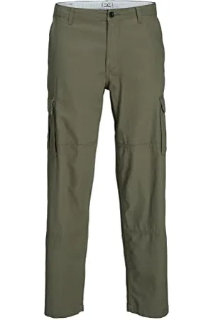 JACK & JONES Jpstbill Jjcody Cargo AKM Pantaloni, Verde-Deep Lichen Green, 31 W/32 L Uomo