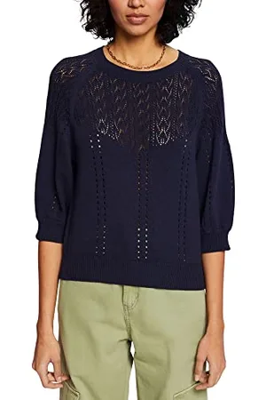 ESPRIT 033cc1i309 Maglione, Blu Navy, M Donna