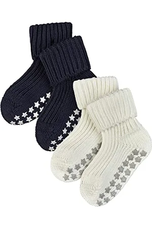 Falke Catspads Multipack B Hp cotone con suola in gomma confezione di 2 paia, Calze da casa Unisex - Bimbi 0-24, , 80-92