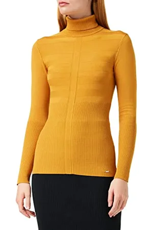 Morgan Pull Fin col roulé MENTOS Pullover Sweater, (Fauve Fauve), Medium (Taglia Produttore:TM) Women