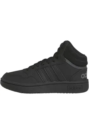 adidas Hoops Mid Shoes, Scarpe, Core Black/Core Black/Grey Six, 31 EU