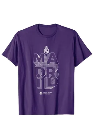 Euroleague Collezione Real Madrid Logo Bianco Maglietta