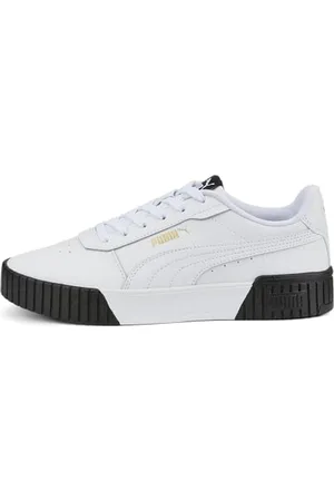 PUMA Carina 2.0, Scarpe da Ginnastica Donna, White- White- Team Gold- Black, 40.5 EU